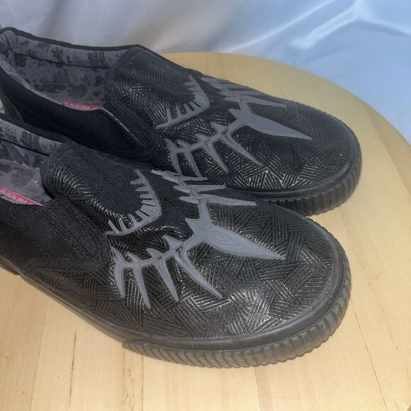 Marvel Black Panther Sneaker Sz 9 Low Top Slip On Casual Athleisure Ground Up - Picture 7 of 13